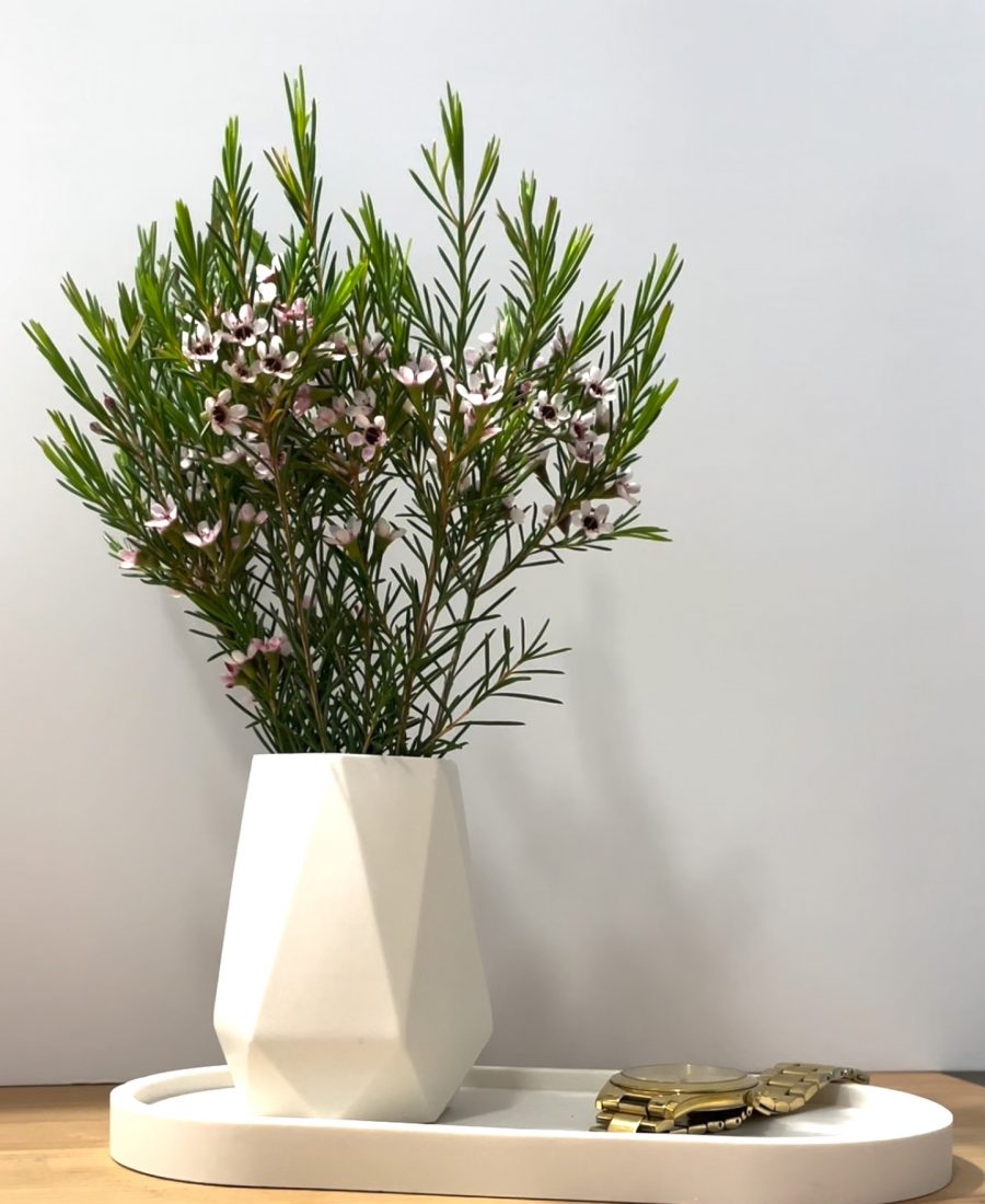 Jarrón Origami marelo